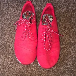Red Bobs Memory Foam Tennis Shoe
